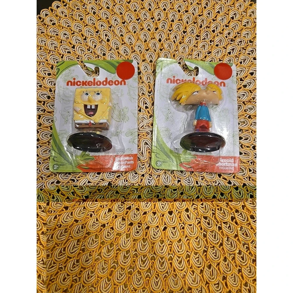 Nickelodeon SpongeBob SquarePants & ARNOLD SHOTMAN Toy Figurine Set Of 2.